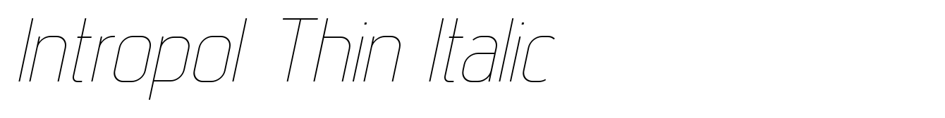 Intropol Thin Italic
